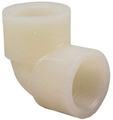 NIBCO - 1-1/2" PVDF Plastic Pipe 90° Elbow - Schedule 80, FIPT x FIPT End Connections - Benchmark Tooling