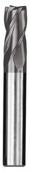 SGS - 29/64", 1" LOC, 1/2" Shank Diam, 3" OAL, 4 Flute, Solid Carbide Square End Mill - Single End, AlTiN Finish, Spiral Flute, 30° Helix, Centercutting, Right Hand Cut, Right Hand Flute, Series 1 - Benchmark Tooling