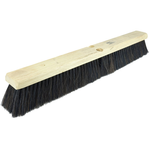 18″ Medium Sweep Floor Brush, Horsehair and Polystyrene Border w/Black Polypropylene - Benchmark Tooling
