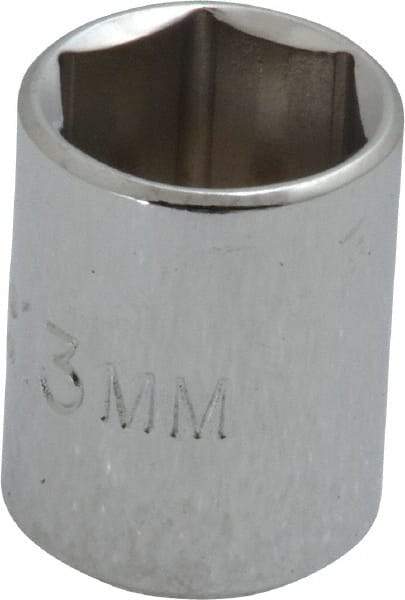 Proto - 1/4" Drive, Standard Hand Socket - 6 Points, 7/8" OAL, Chrome Finish - Benchmark Tooling
