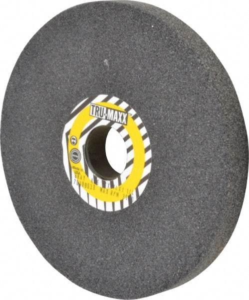 Tru-Maxx - 46 Grit Aluminum Oxide Bench & Pedestal Grinding Wheel - 7" Diam x 1" Hole x 3/4" Thick, 3600 Max RPM, O Hardness, Coarse Grade , Vitrified Bond - Benchmark Tooling