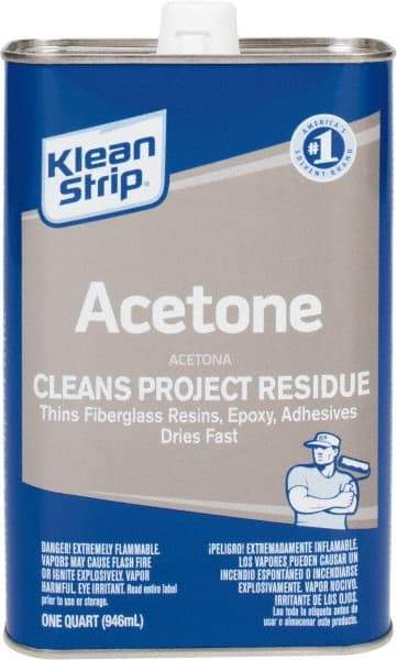 Klean-Strip - 1 Qt Acetone - Comes in Metal Can - Benchmark Tooling