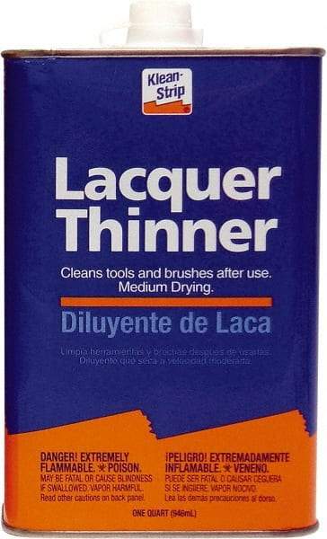 Klean-Strip - 1 Qt Lacquer Thinner SCAQMD - 24 gL VOC Content, Comes in Metal Can - Benchmark Tooling