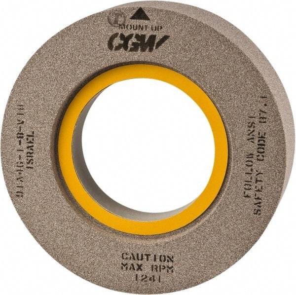 Camel Grinding Wheels - 18" Diam x 8" Hole x 2" Thick, I Hardness, 46 Grit Surface Grinding Wheel - Aluminum Oxide, Type 7, Medium Grade, 1,460 Max RPM, Vitrified Bond, Two-Side Recess - Benchmark Tooling
