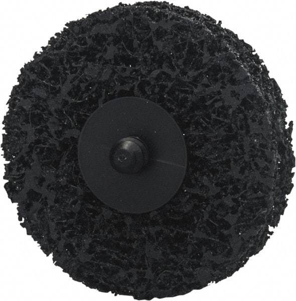 Norton - 3" Disc Diam, Silicon Carbide Quick Change Disc - Type R Attaching System, Nonwoven, Black, Extra Coarse Grade, 12,000 RPM - Benchmark Tooling