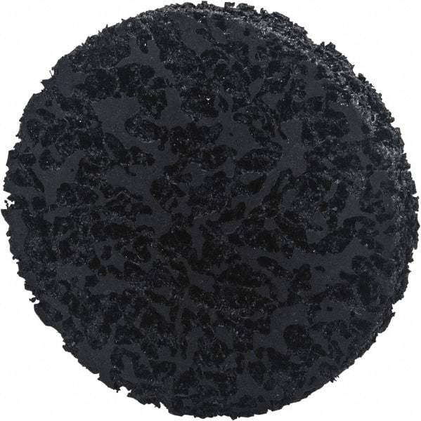 Norton - 6" Extra Coarse Grade Aluminum Oxide/Ceramic Deburring Disc - Arbor Connection, Orange, 8,000 Max RPM - Benchmark Tooling