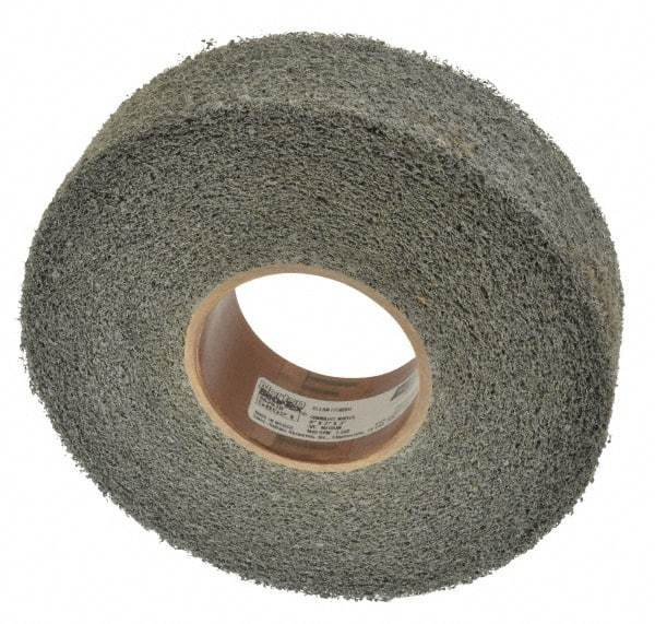Norton - 8" Diam, 2" Face Width, 3" Center Hole, Medium Grade, Silicon Carbide Deburring Wheel - Convolute, Medium Density 4 Grade, 2,500 RPM - Benchmark Tooling