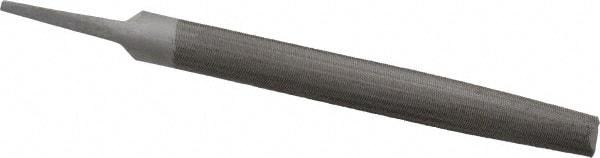 Value Collection - 6" Long, Second Cut, Half Round American-Pattern File - Double Cut, 5/32" Overall Thickness, Tang - Benchmark Tooling