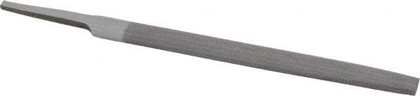 Value Collection - 6" Long, Smooth Cut, Half Round American-Pattern File - Double Cut, 5/32" Overall Thickness, Tang - Benchmark Tooling