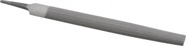 Value Collection - 8" Long, Second Cut, Half Round American-Pattern File - Double Cut, 7/32" Overall Thickness, Tang - Benchmark Tooling