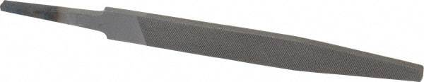 Value Collection - 4" Long, Smooth Cut, Flat American-Pattern File - Double Cut, 5/64" Overall Thickness, Tang - Benchmark Tooling