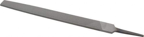 Value Collection - 10" Long, Second Cut, Flat American-Pattern File - Double Cut, 1/4" Overall Thickness, Tang - Benchmark Tooling