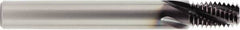 OSG - 3/4-14 NPTF, 0.57" Cutting Diam, 4 Flute, Solid Carbide Helical Flute Thread Mill - Internal Thread, 0.821" LOC, 4" OAL, 5/8" Shank Diam - Exact Industrial Supply