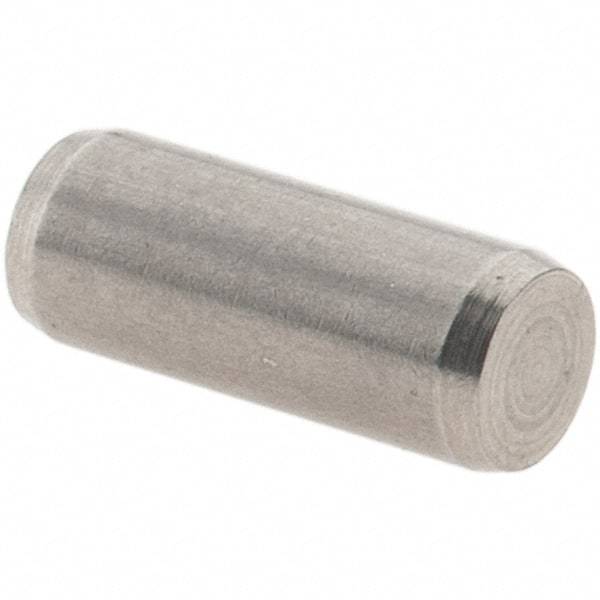 Value Collection - 4mm Diam x 10mm Pin Length 416 Stainless Steel Precision Dowel Pin - C 52-62 Hardness, 1 Beveled & 1 Rounded End - Benchmark Tooling