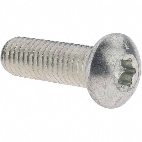 Value Collection - 3/8-16 UNC, 1-1/4" Length Under Head Slotted Drive Machine Screw - Truss Head, Grade J82 Steel, Zinc-Plated Finish, Without Washer - Benchmark Tooling