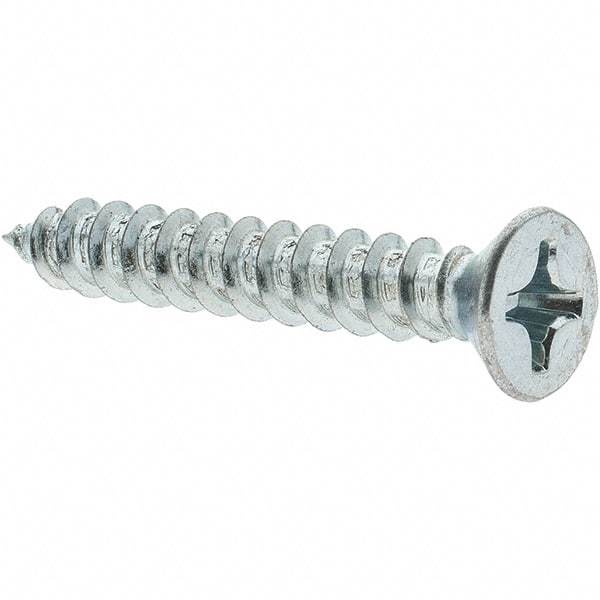 Value Collection - #12 Flat Head Phillips Sheet Metal Screw - Steel, 1-1/2" OAL, Grade 2 - Benchmark Tooling