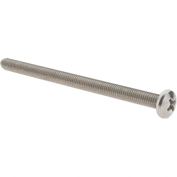Value Collection - #10-32 UNF, 3" Length Under Head Phillips Drive Machine Screw - Pan Head, Grade 18-8 Stainless Steel, Uncoated, Without Washer - Benchmark Tooling
