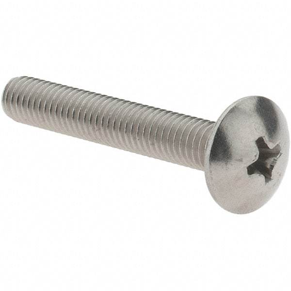 Value Collection - #10-32 UNF, 1-1/4" Length Under Head Phillips Drive Machine Screw - Truss Head, Grade 18-8 Stainless Steel, Uncoated, Without Washer - Benchmark Tooling