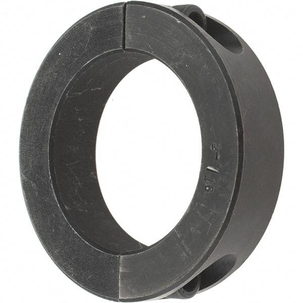 Value Collection - 2-1/16" Bore, Steel, Two Piece Two Piece Split Shaft Collar - 3-1/4" Outside Diam, 3/4" Wide - Benchmark Tooling