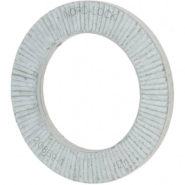 Value Collection - 1.5354" OD, Zinc Flake, Wedge Lock Washer - Grade 2, 0.9882 to 1.0039" ID - Benchmark Tooling