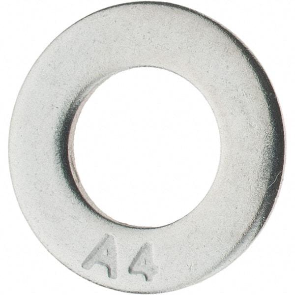 Value Collection - M8 Screw, Grade 316 Stainless Steel Standard Flat Washer - 8.4mm ID x 16mm OD, Plain Finish - Benchmark Tooling
