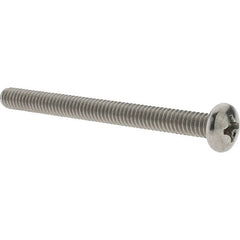 Value Collection - 1/4-20 UNC, 3" Length Under Head Phillips Drive Machine Screw - Pan Head, Grade 18-8 Stainless Steel, Uncoated, Without Washer - Benchmark Tooling