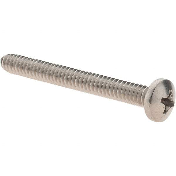 Value Collection - #10-24 UNC, 1-3/4" Length Under Head Phillips Drive Machine Screw - Pan Head, Grade 18-8 Stainless Steel, Uncoated, Without Washer - Benchmark Tooling