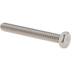 Value Collection - #10-24 UNC, 1-1/2" Length Under Head Hex Drive Machine Screw - Hex Head, Grade 18-8 Stainless Steel, Uncoated, Without Washer - Benchmark Tooling