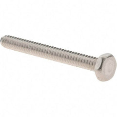 Value Collection - #6-32 UNC, 1-1/4" Length Under Head Hex Drive Machine Screw - Hex Head, Grade 18-8 Stainless Steel, Uncoated, Without Washer - Benchmark Tooling