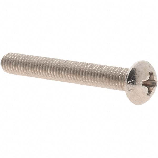 Value Collection - #10-32 UNF, 1-1/2" Length Under Head Phillips Drive Machine Screw - Round Head, Grade 18-8 Stainless Steel, Uncoated, Without Washer - Benchmark Tooling