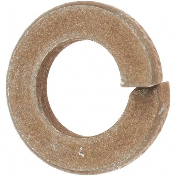 Made in USA - 5/16", 0.078" Thick Split Lock Washer - AISI 4037 Alloy Steel, Zinc Yellow Dichromate Finish, 0.314" Min ID, 0.322" Max ID, 0.583" Max OD - Benchmark Tooling