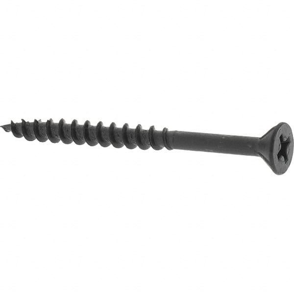 Buildex - #8, 2" OAL, Phillips Drive Flat Head, Steel Drywall Screws - Black Oxide Finish, Grade 2 - Benchmark Tooling