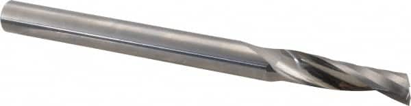 Accupro - 12mm Cutting Diam x 40mm Length of Cut, 1 Flute, Upcut Spiral Router Bit - Uncoated, Right Hand Cut, Solid Carbide, 150mm OAL x 12mm Shank Diam, Single Edge, 21° Helix Angle - Benchmark Tooling