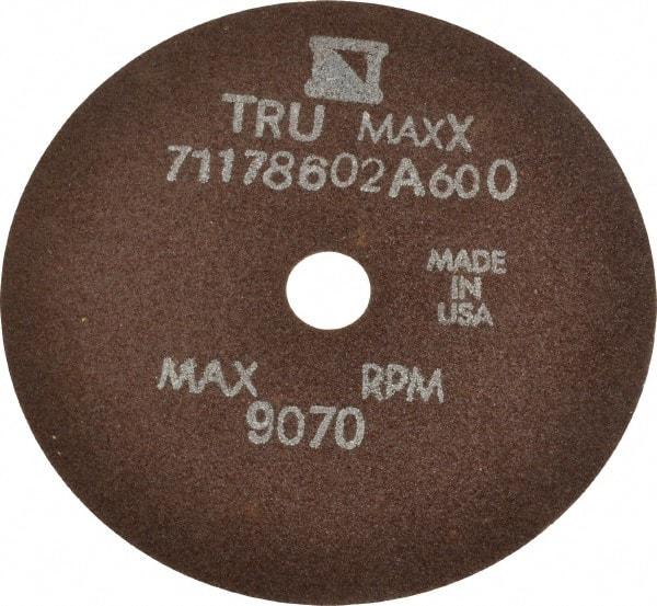 Tru-Maxx - 4" 60 Grit Aluminum Oxide Cutoff Wheel - 1/32" Thick, 1/2" Arbor, 9,070 Max RPM, Use with Stationary Tools - Benchmark Tooling