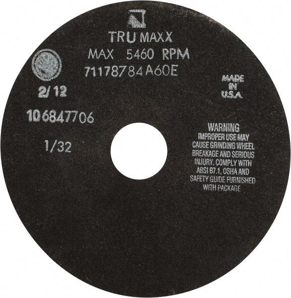Tru-Maxx - 7" 60 Grit Aluminum Oxide Cutoff Wheel - 1/32" Thick, 1-1/4" Arbor, 5,184 Max RPM, Use with Stationary Tools - Benchmark Tooling