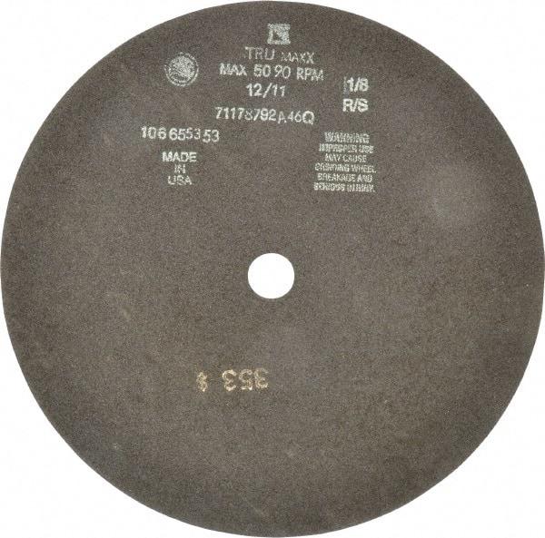 Tru-Maxx - 12" 46 Grit Aluminum Oxide Cutoff Wheel - 1/8" Thick, 1" Arbor, 3,024 Max RPM, Use with Stationary Tools - Benchmark Tooling