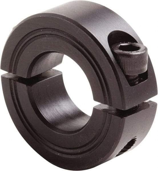 Climax Metal Products - 19mm Bore, Steel, Two Piece Clamp Collar - 1-5/8" Outside Diam - Benchmark Tooling