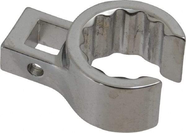Proto - 13/16" 12 Point 3/8" Drive Chrome Flare Nut Crowfoot Wrench - 1-13/64" Head Diam x 23/32" Head Thickness, 1-1/2" OAL - Benchmark Tooling