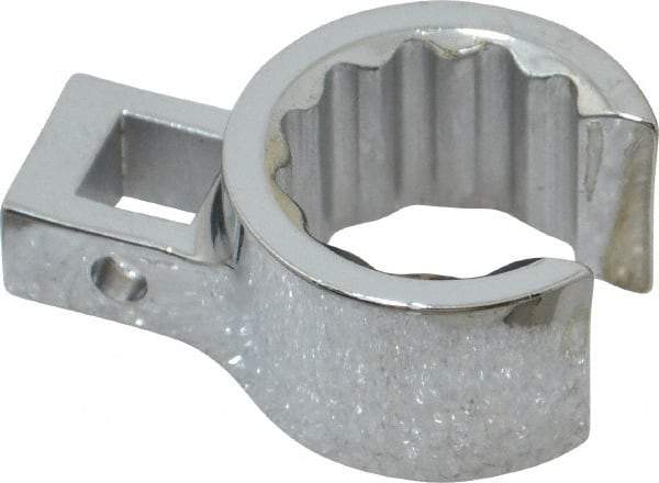 Proto - 7/8" 12 Point 3/8" Drive Chrome Flare Nut Crowfoot Wrench - 1-19/64" Head Diam x 3/4" Head Thickness, 1-1/2" OAL - Benchmark Tooling