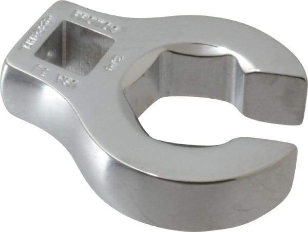 Proto - 3/4" 6 Point 3/8" Drive Chrome Flare Nut Crowfoot Wrench - 1-19/32" Head Diam x 1/4" Head Thickness, 1.94" OAL - Benchmark Tooling