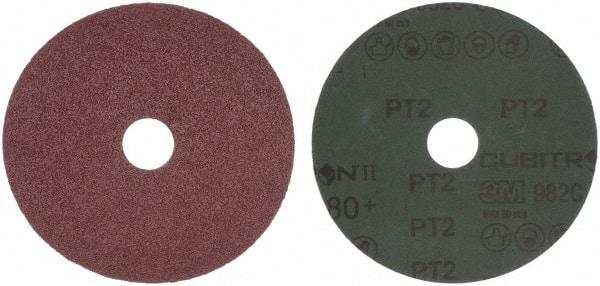 3M - 5" Diam 7/8" Hole 80 Grit Fiber Disc - Medium Grade, Ceramic, 12,000 Max RPM, Series 982C - Benchmark Tooling