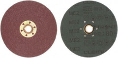 3M - 5" Diam 5/8-11 Threaded Hole 80 Grit Fiber Disc - Medium Grade, Ceramic, 12,000 Max RPM, Series 982C - Benchmark Tooling