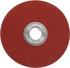 3M - 5" Diam 5/8-11 Threaded Hole 80 Grit Fiber Disc - Medium Grade, Ceramic, 12,000 Max RPM, Series 987C - Benchmark Tooling
