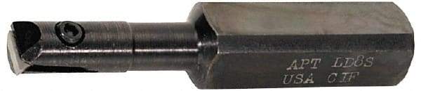 APT - 1-1/16" Min Bore Diam, 7-1/2" OAL, 1" Shank Diam, Indexable Boring Bar - 5-1/4" Max Bore Depth, TPG 321 Insert, Screw Holding Method - Benchmark Tooling