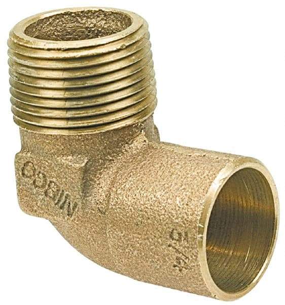 NIBCO - 2" Cast Copper Pipe 90° Elbow - C X M, Pressure Fitting - Benchmark Tooling