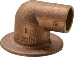 NIBCO - 1/2" Cast Copper Pipe 90° Flanged Sink Elbow - C x F, Pressure Fitting - Benchmark Tooling