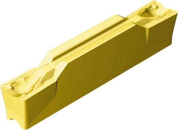 Sandvik Coromant - 500N123J2 TF Grade 1005, 5mm Cutting Width Carbide Grooving Insert - 2.7mm Max Depth of Cut, Neutral, 0.4mm Corner Radius, TiAlN/TiN Finish - Benchmark Tooling
