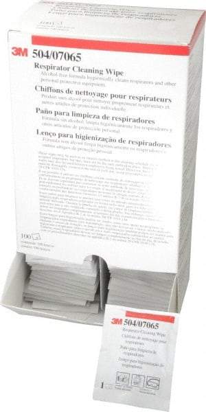 3M - Facepiece Alcohol-Free Wipes - 10" Long x 8" Wide - Benchmark Tooling