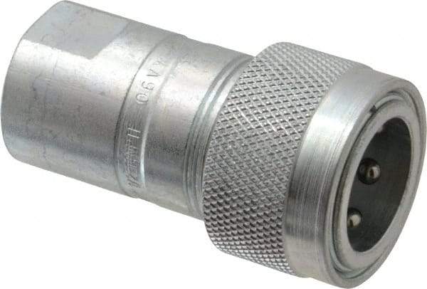 Parker - 1/2 NPTF Steel Hydraulic Hose Female Pipe Thread Coupler & Poppet - 3,000 psi - Benchmark Tooling