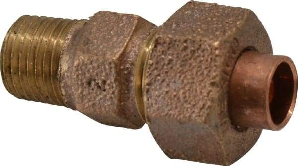 NIBCO - 1/4" Cast Copper Pipe Union - C X M, Pressure Fitting - Benchmark Tooling